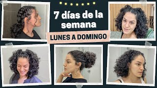 🤩 7 Peinados FÁCILES y RÁPIDOS 💕 para Cabello CORTO y LARGO ¡súper BONITOS para RIZOS NATURALES 😍! by Andrea Cenzano 28,120 views 2 years ago 12 minutes, 6 seconds
