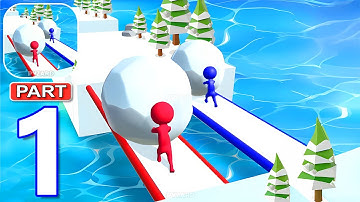 Snow Race 3D: Ice Bridge Run - Gameplay Walkthrough Part 1 Stickman Snow Race io (Android, iOS)