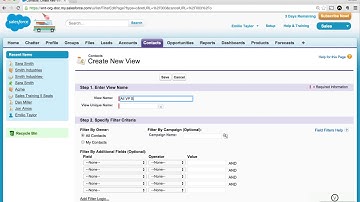 Salesforce Classic - How to Create a New View