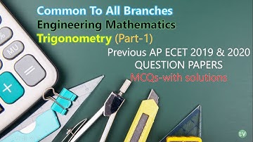 AP ECET 2019 & 2020 Previous Paper MCQs || Engineering Maths || Common to All || Trigonometry Part 1
