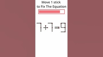 Matchstick Puzzle #2   Fix The Equation by Moving 1 Stick! #math #attention #iqtests #iqtestquestion