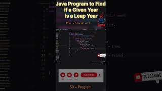 Program of Find Given Year is Leap Year in Java | #youtube #ytshorts #trending#shorts #youtubeshorts