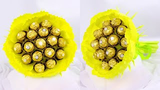 Букет с конфетами. Большие цветы из конфет. Подарок подруге своими руками