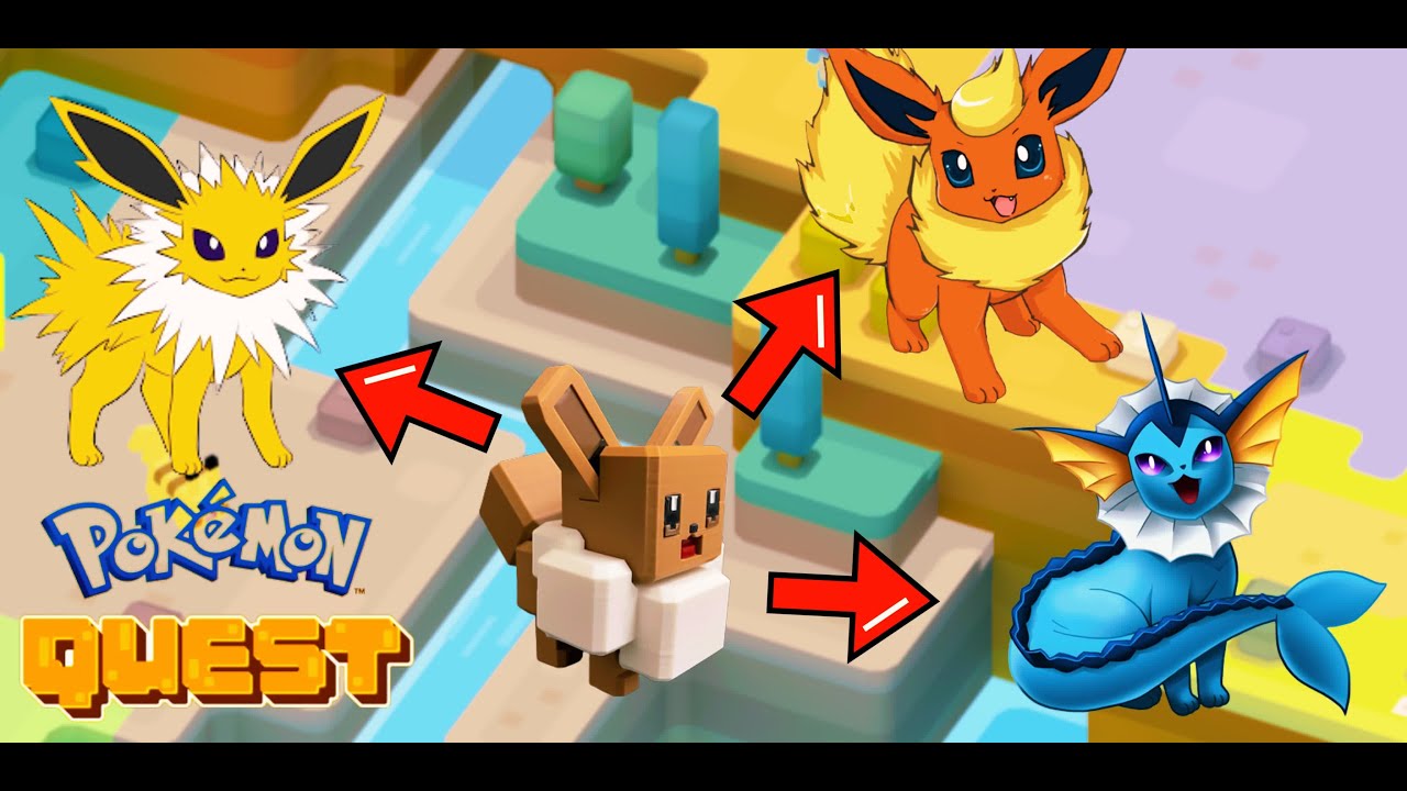 HOW TO EVOLVE EEVEE IN POKEMON QUEST 