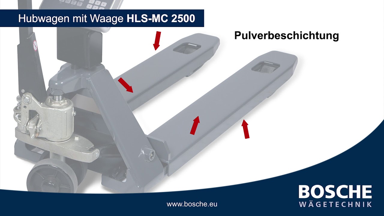 Hubwagen Mit Waage Hls Mc 2500 Bosche Youtube