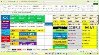 OBAMS 2025/4.Çeyrek bilanço, OBAMS 2025/12 Aylık Bilanço,