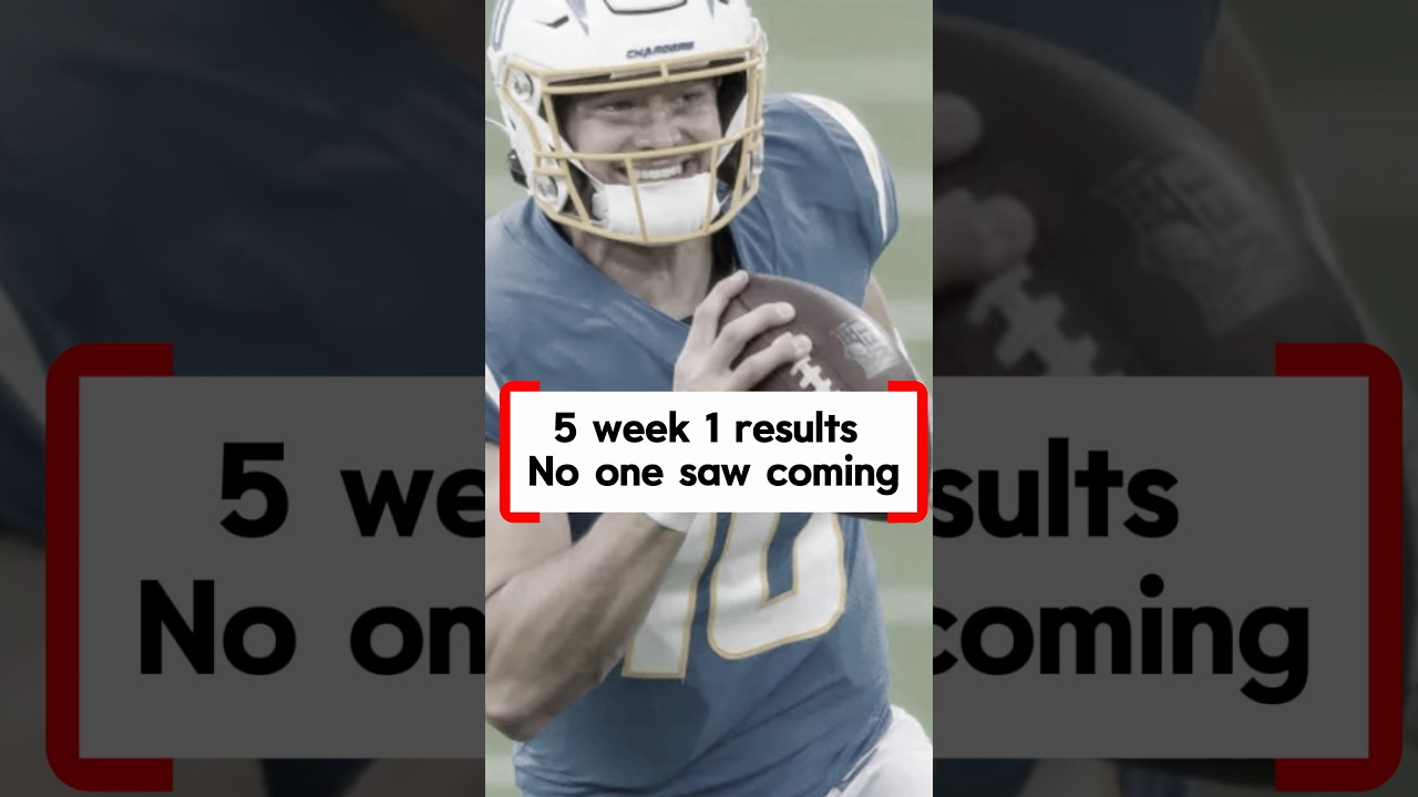 Week 1 was messy. Justin Herbert and Dak Prescott made it worse.