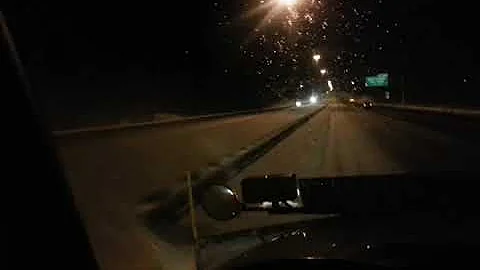 Plowing snow off the Highway and spreading salt. for ODOT. Pengwyn hydraulics and Force America.