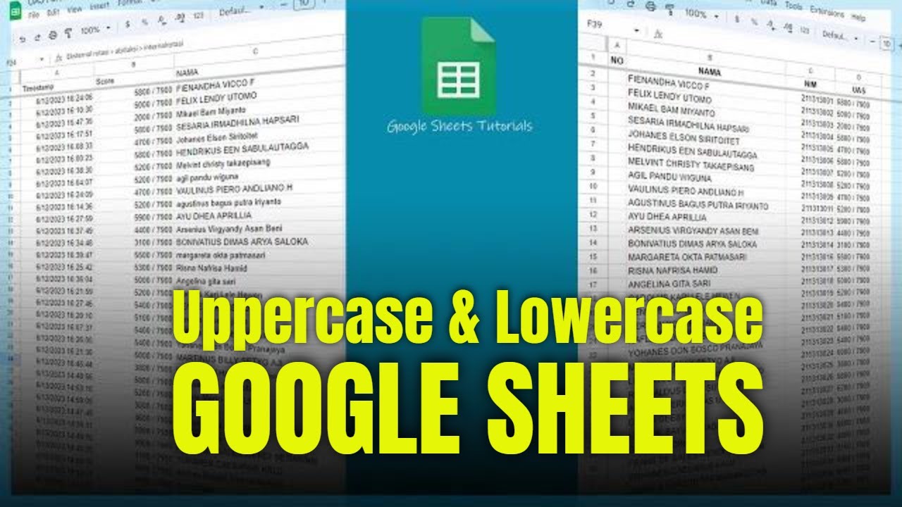 Cara Uppercase Lowercase di Google Sheets - YouTube