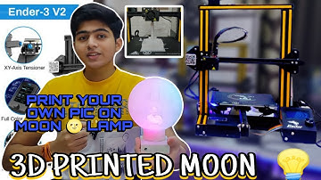 Make Your Own 3D Printed Moon Lamp with Your Photo | Wol 3D Ender 3 v2 3D Printer