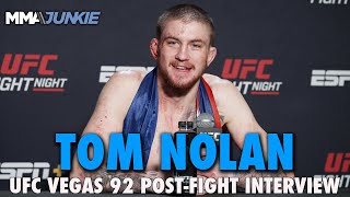 Tom Nolan Happy With Quick TKO Victory via Knee, 'I Don't Get Paid for Overtime' | UFC Vegas 92