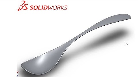 3D Modeling of Spoon | Composite Curve Example in Solidworks in urdu hindi