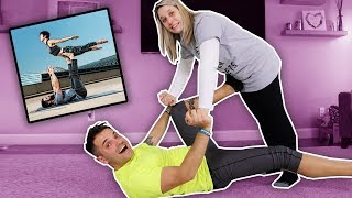 EXTREME COUPLES YOGA GONE WRONG!! *SHE FELL*