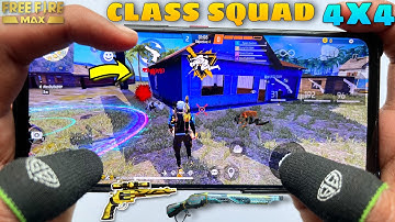 Ranked Class squad 4vs4 one tap headshot gameplay with 4 finger handcam garena free fire