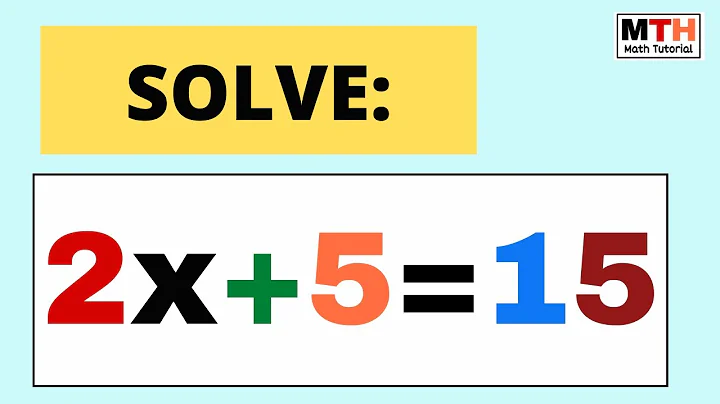 Solve 2x+5=15 || 2x+5=15 Solve for x || 2x+5=15 Solution