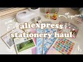 huge aliexpress haul: cute & aesthetic stationery, stickers, washi tape, desk room decor, lifestyle