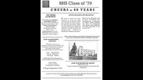 BHS 1979 40th Class Reunion