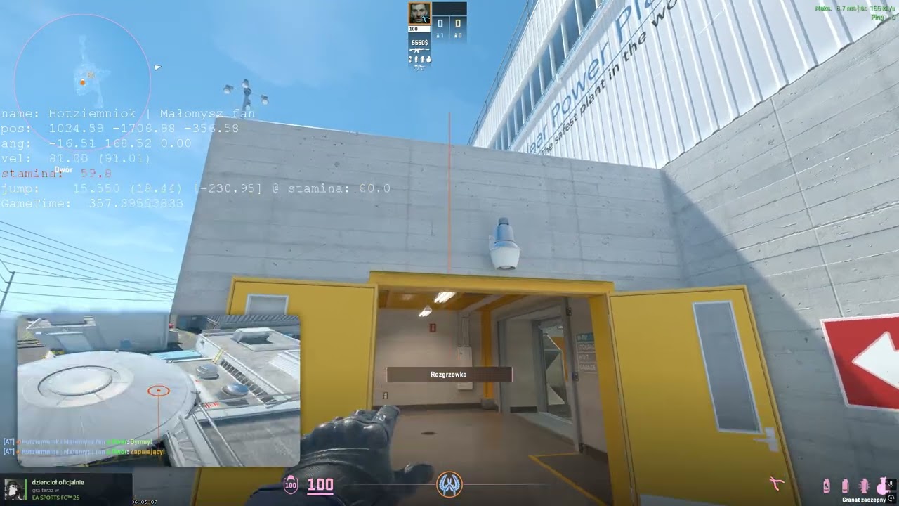 Nuke CT outside player Nade lineup for juicy damage onto silo enemy