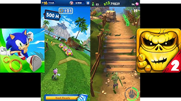 Sonic Dash Vs Zombie Run 2   Monster Runner Game