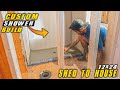 Custom Shower Build In The SHED TO HOUSE / Off Grid Tiny House