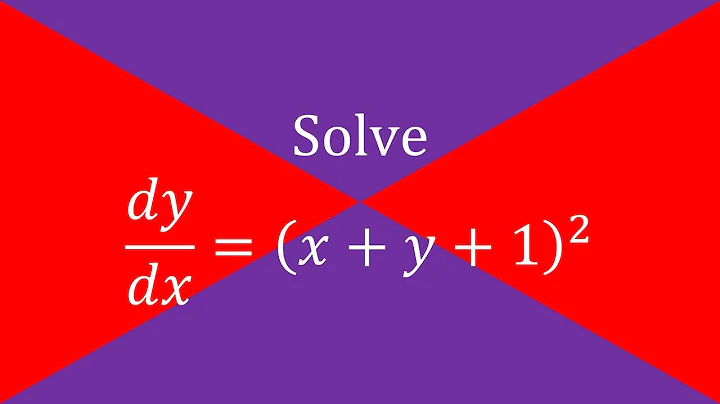 【詳細解題動畫】提要011：Solve y’ = (x + y + 1)²▕ 授課老師：中華大學土木系呂志宗特聘教授