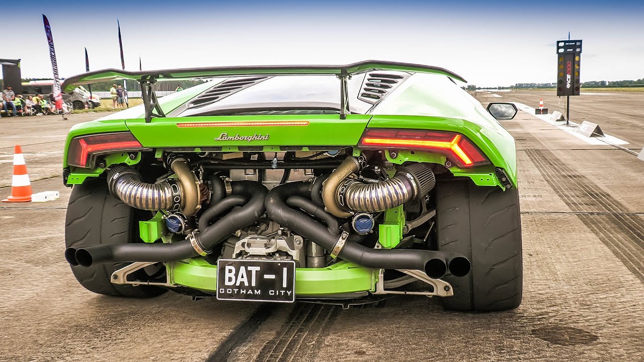 900HP TWIN TURBO LAMBORGHINI HURACAN - Half Mile Drag Race - YouTube