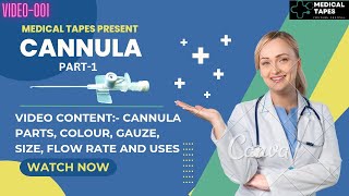 CANNULA | PARTS, COLOUR, GAUZE SIZE, FLOW RATE AND USES ||MEDICAL TAPES