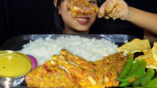 Indonesian style Chicken Curry and Okra,Dal,Papad mukbang |MUKBANG|