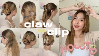 👒 claw clip hairstyles ; how to ทำผมแบบสาวเกาหลีง่ายๆ ด้วยกิ๊บหนีบผม | EyeeDae