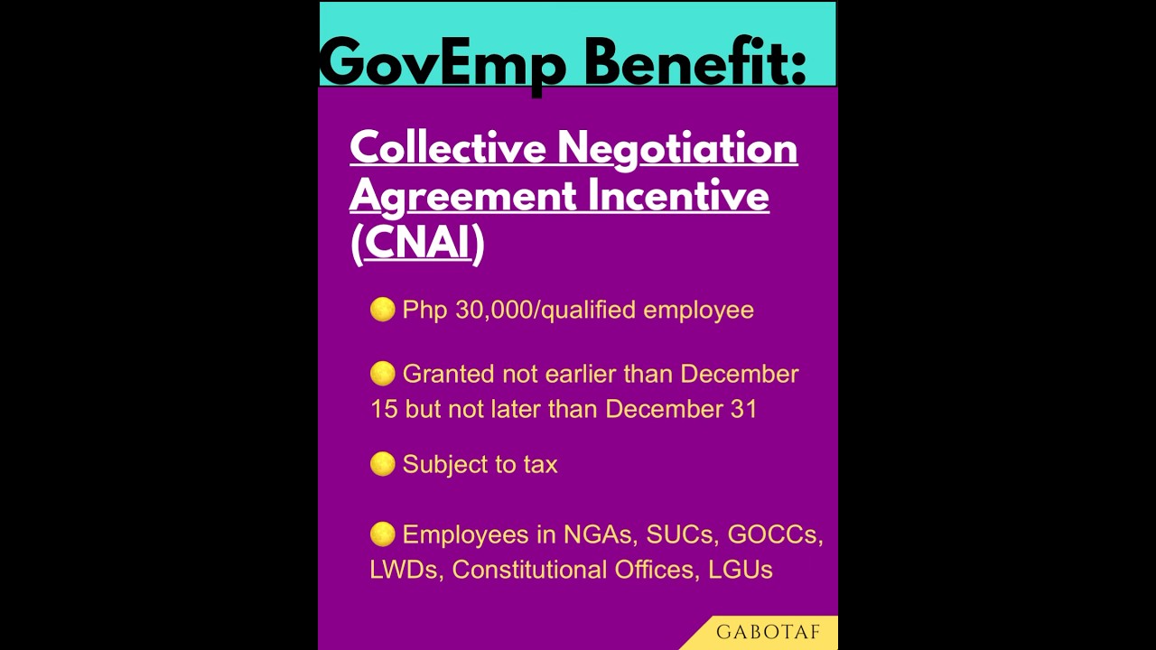 Collective Negotiation Agreement Incentive (CNAI) — 