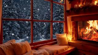 Gentle Crackling Fire Jazz ❄️ Winter Ambience for Focus, Study & Productive Work