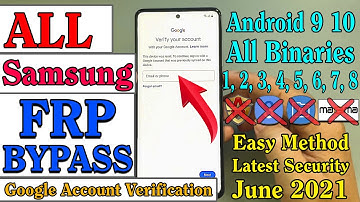 Samsung Android 10 FRP Bypass\Google Account Verification | New Method All Binary Without PC 2021