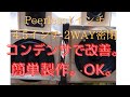簡単2way。Peerless ツイーターユニット1インチ(25mm) 4Ω。ミッドレンジユニット4.5インチ(115mm) 4Ω。コンデンサ４．７接続。簡易密閉式。良音です。