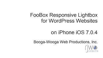 FooBox Responsive Lightbox for WordPress Websites on iPhone