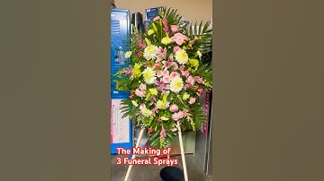 Making 3 Funeral Sprays #FuneralFlowers #sympathy #FloristAtWork #FloralTribute #InLovingMemory