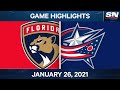 NHL Game Highlights | Panthers vs. Blue Jackets - Jan. 26, 2021