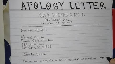 How To Write An Apology Letter Step by Step | Writing Practices