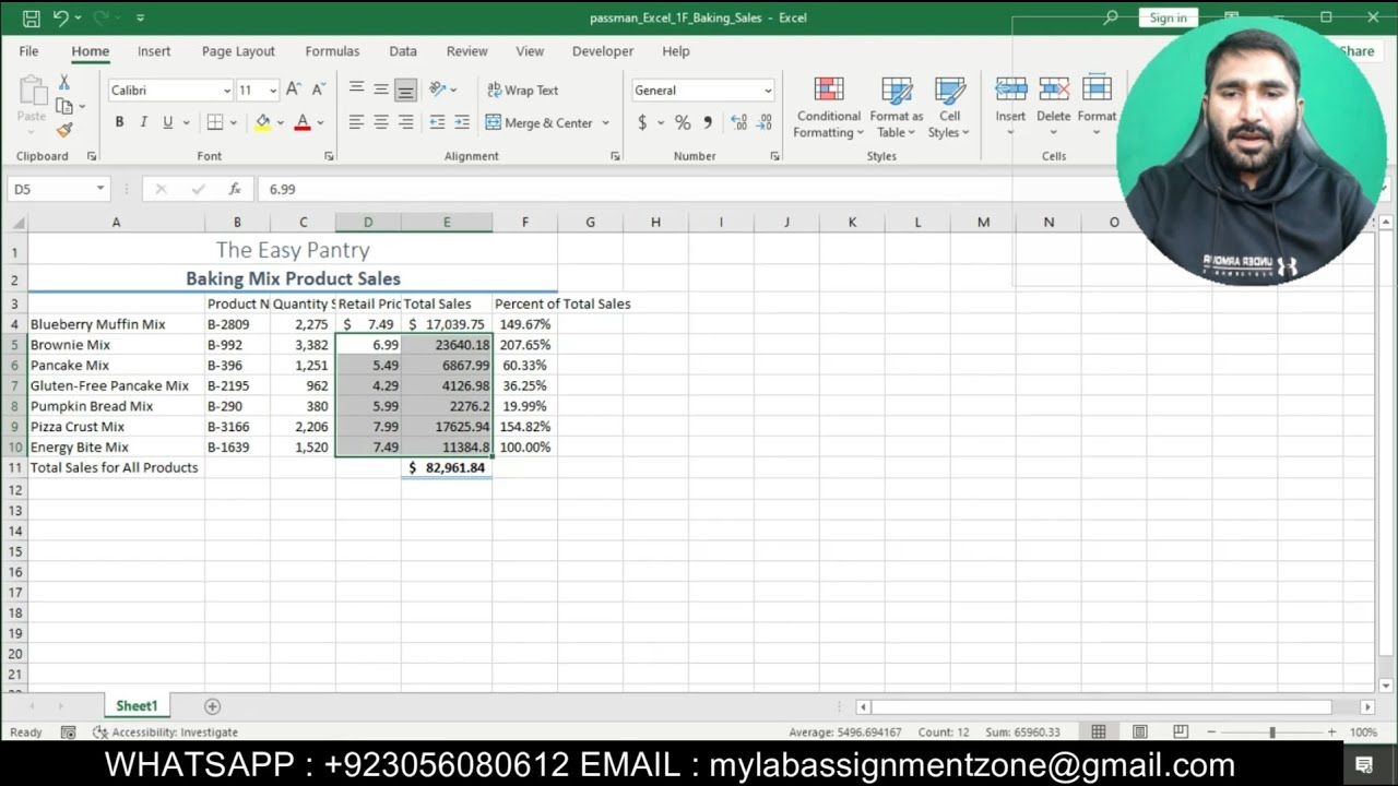 Excel_1F_Baking_Sales | Excel 1F Baking Sales | excel 1F Baking Sales | excel 1F Baking