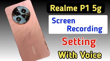 How to record screen in Realme P1 5g / How to make screen recording video in Realme P1 5g