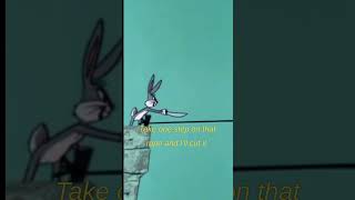 Take one step on that rope and i'll cut it #looneytunes #bugsbunny #shorts #warnerbros