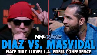 Nate Diaz Bails on Final Press Conference with Jorge Masvidal: 'Square Off With Yourself'