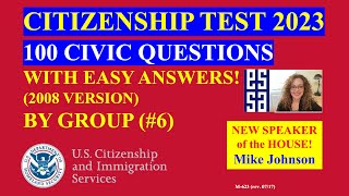 2024 EASY Answer By GROUP USCIS Official 100 Civic Questions & Answers US Citizenship Interview 2024