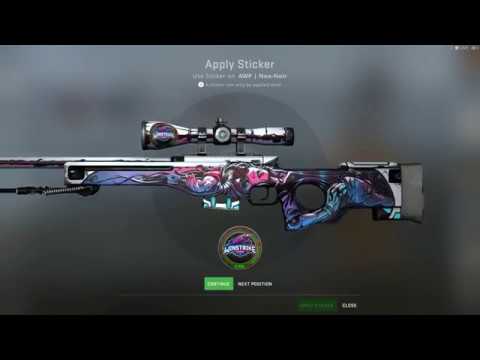 Applying a Holo Sticker to AWP Noir + Gameplay! - CSGO - YouTube