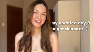 my updated day &amp; night time skincare routine to clear &amp; glowing skin (whitening products)