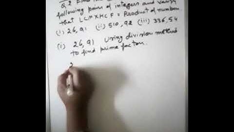 Find LCM and HCF of 26 and 91