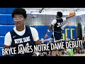Bryce James Debut! Notre Dame&#39;s Newest Basketball Start Shines Bright!