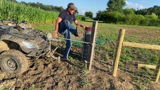Stretching/Tightening Woven Wire Fence