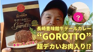 長崎豊味館牛テールカレー "Gorotto"レトルトカレーにこんな大きなお肉が入っているのか検証と実食してみました！【ハウステンボスお土産】