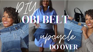 THE OBI BELT DO OVER | DIY | DENIM JEAN UPCYCLE | SEW ALONG