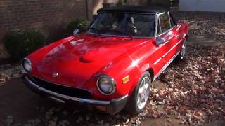 1980 Fiat Spider 2000 for sale.  Excellent throughout, with 44,916 actual miles.
